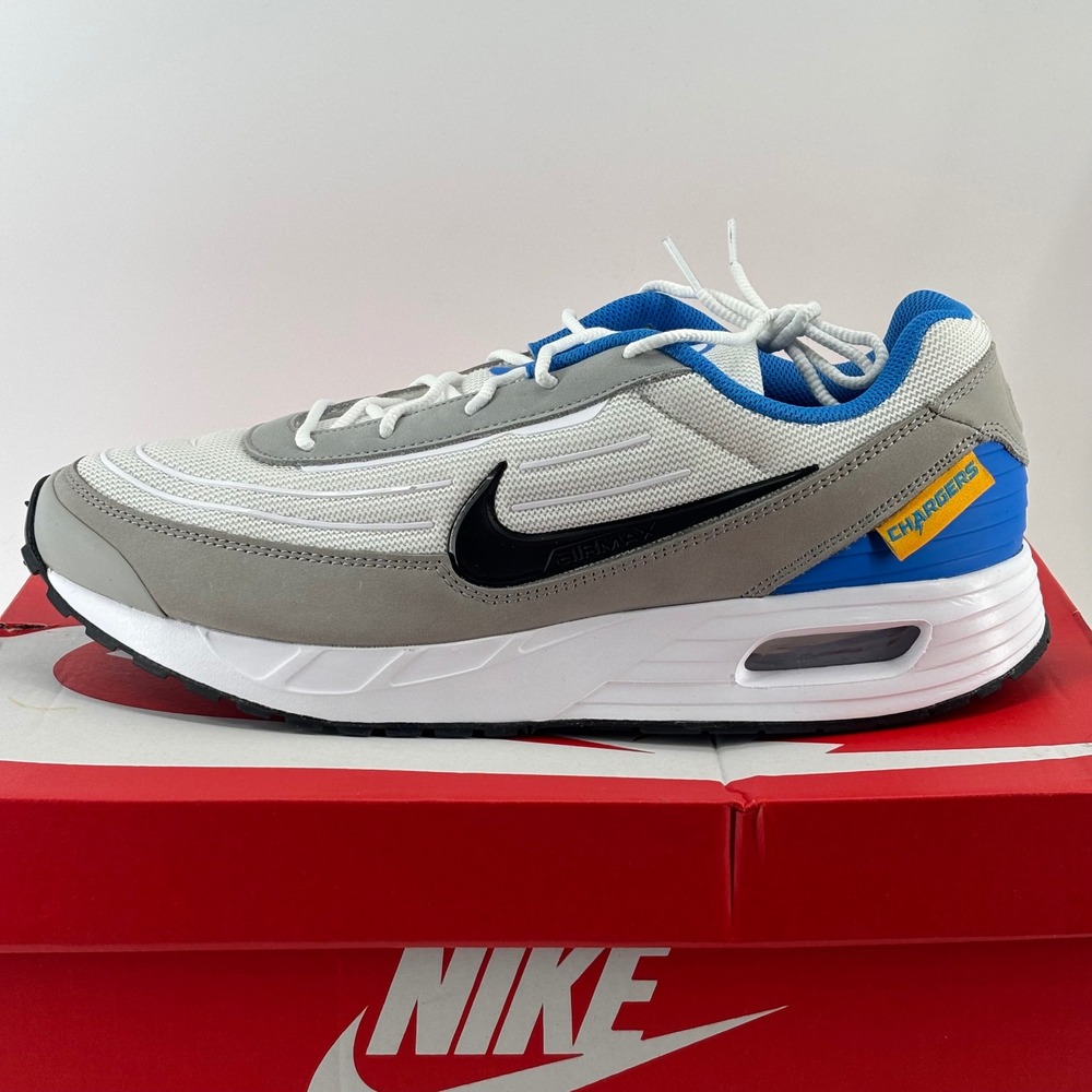 Nike Air Max Verse Chargers Men 12.5 Grey Blue IQ0120-001 NFL Football Sneakers